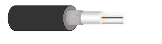 Câble Fiberstar extérieur 12FO 9/125 G652D gaine PEHD, à structure libre 250µm